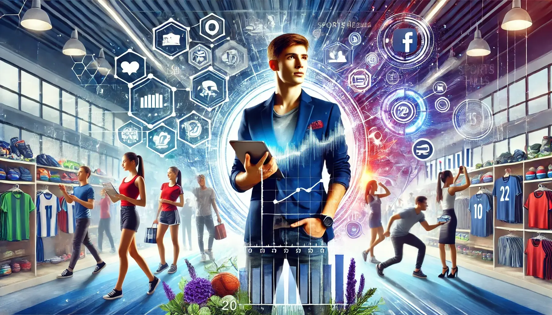 DALL·E 2025-01-26 20.23.00 - A vibrant and dynamic illustration of a 20-year-old sports hub entrepreneur showcasing a dramatic change in sales through digital skills. The scene in (1) (1) picture of a fascinating boy